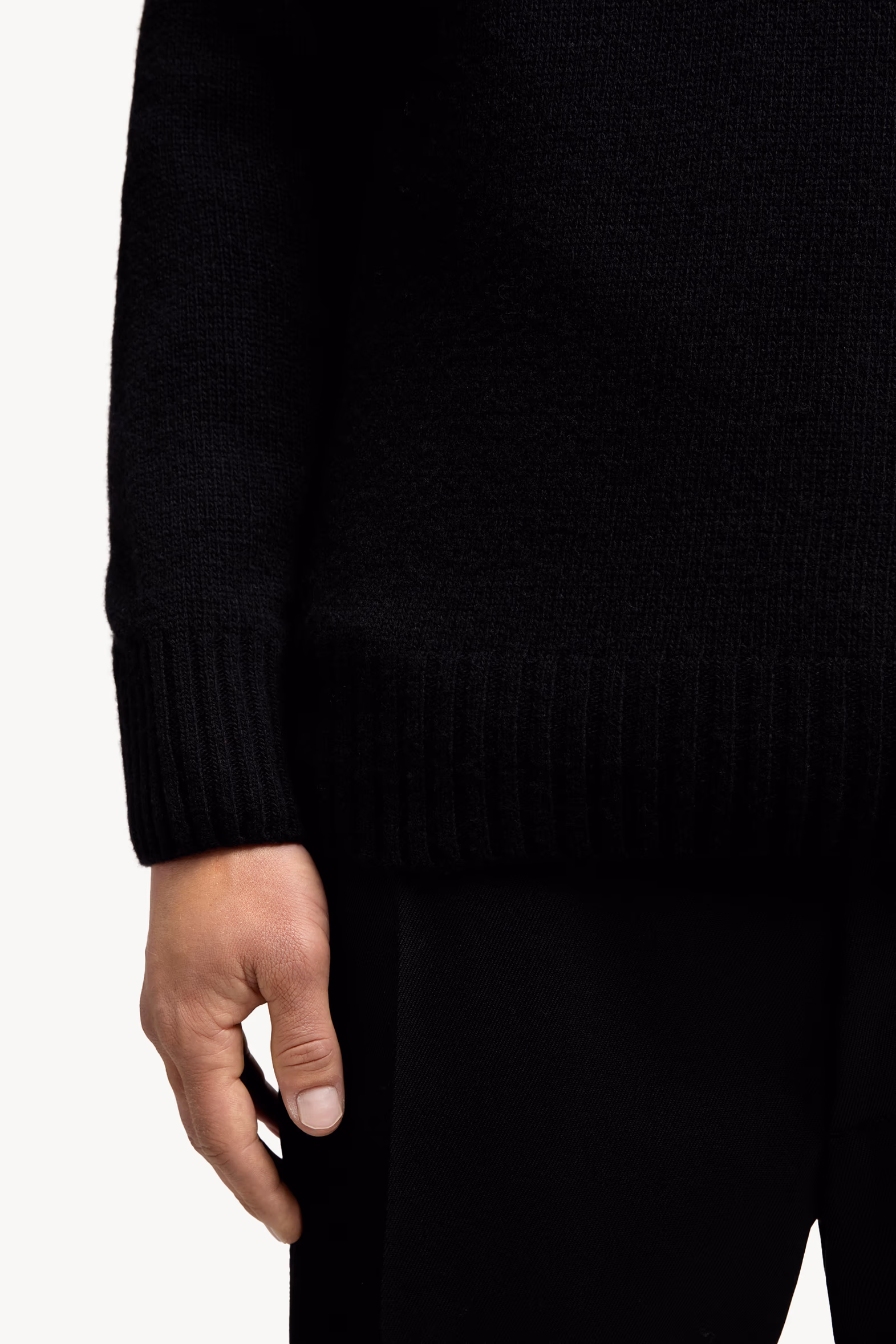 Wool & Cashmere Sweater Men Black Moncler 6